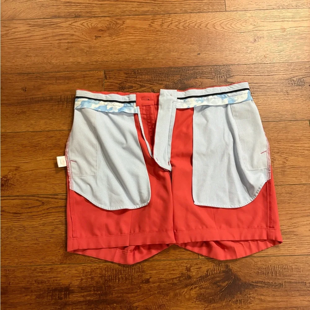 Peter Millar Coral Flat-Front Shorts Waist 36